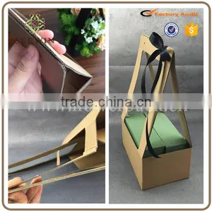 Gift Packing Usage Brown Kraft Paper Bag and Flower Pot Price thumbnail-1