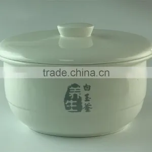 Kitchen Utensil White Serveware Porcelain Serving Soup Tureen With Lid thumbnail-1