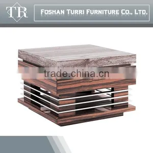 Luxury Fashionable Side Table With Natural Travertine Top thumbnail-5