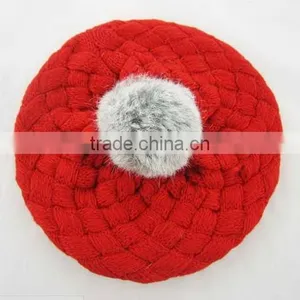 Baby Hat Kids Baby Photo Props Beanie Faux Rabbit Fur Gorros Bebes Crochet Beanie Toddler Cap thumbnail-2
