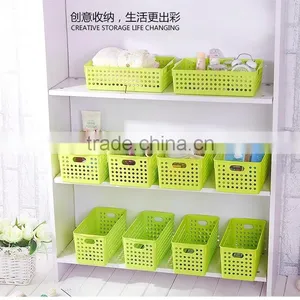 Plastic Storage Basket With Lids, Rectangle Shape Storage Baskets thumbnail-6