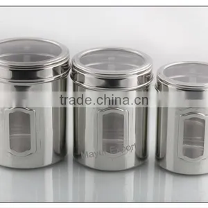Stainless Steel Canister - Side and Top See thumbnail-1