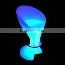Hot Sale! Commerical Nightclub Beautiful Lighting Classic Plastic LED Bar Stool With 16 Colors Change thumbnail-3