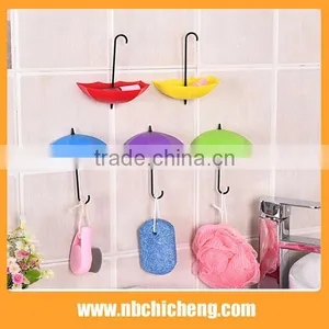 Umbrella Wall Mount Hook Key Holder Storage Stand Hanging Hooks For Bathroom Wall Shelf thumbnail-1