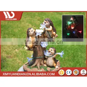 Home And Garden Art Work Hedgehog Resin Craft Solar China Led Lighting thumbnail-1