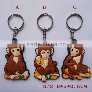 Fashion Low Price New Rubber Monkey Keychain for Russia New Year thumbnail-1