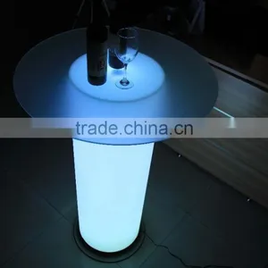 Modern Led Coffee Table, Led Wine Bar Table With Ice Bucket thumbnail-2