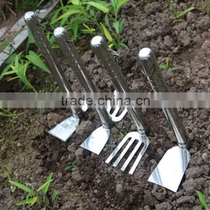 High Grade Stainless Steel Double Use Small Garden Hoe and Rake thumbnail-3