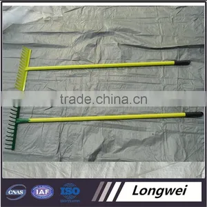 High Quality Welded Garden Rake With Long Metal Handle thumbnail-1