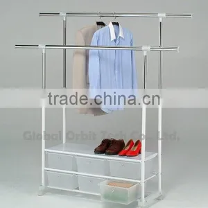 Modern Movable Adjustable Metal Clothes Drying Rack Stand thumbnail-4