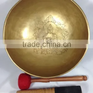 High Quality Pin Hand Carving Buddha Meditation Tibetan Singing Bowl thumbnail-2