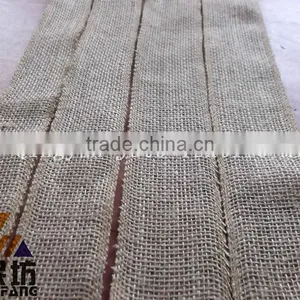 Burlap Serged Edge Ribbon 2'' Wide 5yards Long Nature Color thumbnail-1