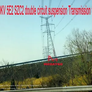 MEGATRO 500KV 5E2 SZC2 Double Circuit Suspension Transmission Tower thumbnail-1