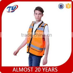 2017 High Visibility Security Orange Safety Vest EN471 Wears thumbnail-1