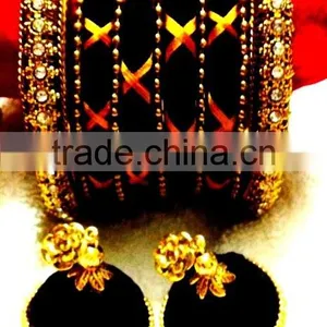 Stylish Handmade Silk Thread Jhumkas Earrings,Indian Fashion Jhumka Earrings,factory Direct Fashion Jewelry thumbnail-5
