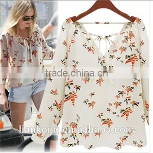 Latest Hot Sell Long Sleeve Lace Shirt,chiffon Shirt,long Sleeve Shirt thumbnail-1