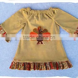 Girl Fall Thanksgiving Turkey Dress - Baby Girl Clothes thumbnail-1