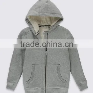 Winter Warm Thick Kids Coat Velour Inside Cotton Rich Hoodie Sweatshirt With Hooded(5-14 Years) thumbnail-3