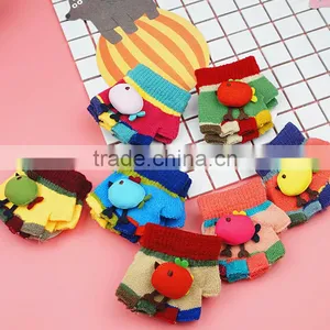TC13022 100% Acrylic Funny Half Fingers Baby Winter Gloves Wholesale thumbnail-6
