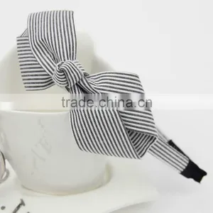Hot Sale Stripe Knot Hairbands Oversized Bow thumbnail-6