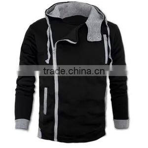 New Fashion Men's Sports T-shirt Hoodie Zipper Long Sleeve Slim Fit T-shirt thumbnail-1