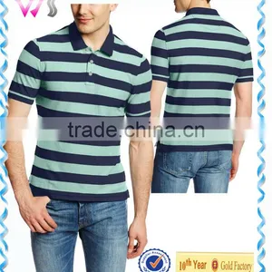 100% Cotton Mens Stripe Banded Collar Cotton Shirt thumbnail-1