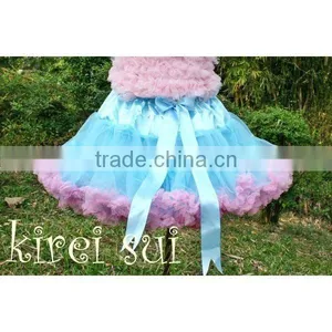 Teen Adult BLUE LIGHT PINK Ruffles PettiskirtTutu W86D thumbnail-1