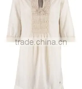 Basic Hand Lace Casual Cotton Dress Design for Pregnant Woman thumbnail-5