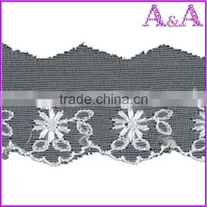 White Organza Lace for Wedding Dress thumbnail-5