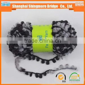 China Fancy Knitting Yarn Factory Supply 100% Polyester Loop Yarn for Knitting Scarf With Oeko Tex Standard Quality thumbnail-1