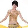 Fancy Yellow Belly Dance Bras With Jewels / Tassel For Dancing Performance thumbnail-1