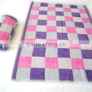 Bamboo Towel With Plaid Yarn Dyed Face Towel thumbnail-2