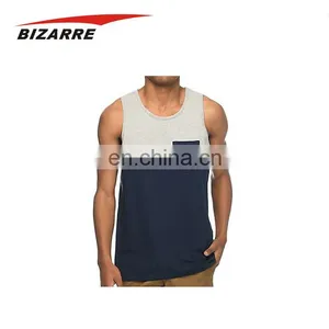 New Mens Spandex Custom Logo Body Building Polyester Singlet thumbnail-3