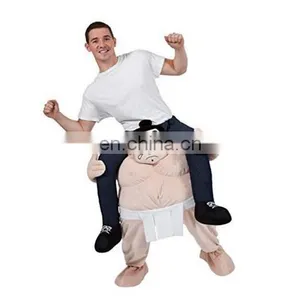 Funny Adults Piggyback Shoulder Ride Sumo Wrestler Costume thumbnail-2