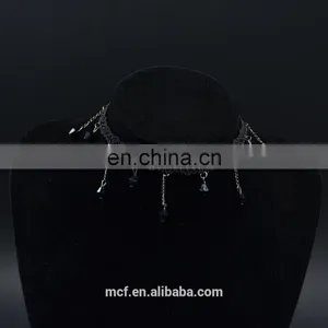 Crystal Diamond Fashion Pendant Chunky Bib Choker Necklace MCB-0043 thumbnail-1