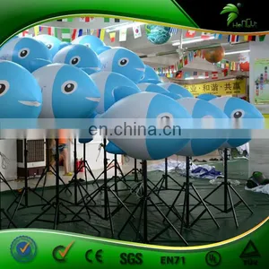 Customized Design Tripod Stand Inflatable Fish Model , Advertising Inflatable LED Lighting Standing Fish Balloon thumbnail-1
