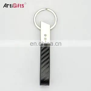 Custom Logo Metal and Leather Key Chain thumbnail-5
