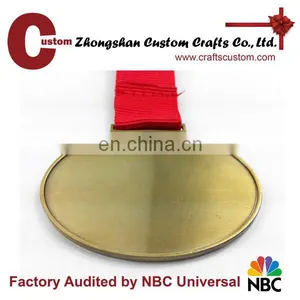 Promotional New Products Expert Factory Custom Bronze Plated Brass Medal Trophy thumbnail-3