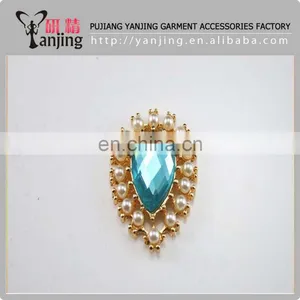 Wholesale Ex-factory Price Glass Rhinestone and Pearl Buckle thumbnail-3