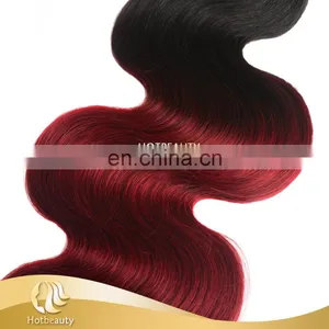 2017 New Arrival Colored Peruvian Hair, Black and Red Color Hair thumbnail-4