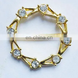 Bling Gold Shiny Rhinestone Metal Buckle thumbnail-1