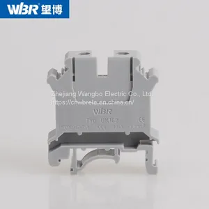 Din Rail Terminal Blocks UK16B Pure Copper Connector Screw Terminal Block thumbnail-1