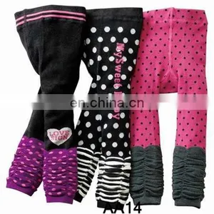 Toddler Boys Girls Knit Footless Ankle Tight Leggings Pants Tights Printed Polkar Dot Skull Trousers 4 Size 3 Pairs/pack thumbnail-1