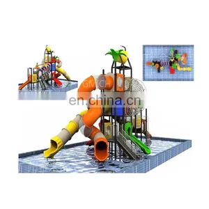Best Quality Children Water Park Equipment Large Plastic Curved Playground Slides for Sale thumbnail-3