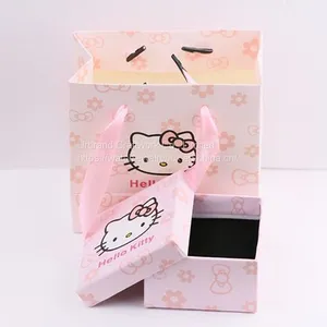 High Quality Customized Pink Color Cardboard Jewelry Gift Packaging Box For Jewelry Gift thumbnail-1