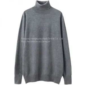 Pullover Turtleneck Cashmere Sweaters Knitted Turtleneck Jumpers Sweater for Men thumbnail-3