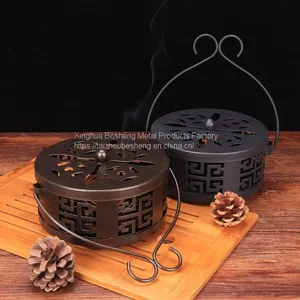 Home Creative Antique Mosquito Incense Burner With Lid Fireproof Incense Burner Portable thumbnail-1