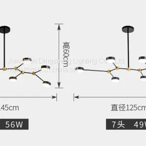 Led Modern Light Luxury Living Room Chandelier Chandelier, Living Room Nordic Restaurant Creative Simple Bedroom Chandelier thumbnail-3