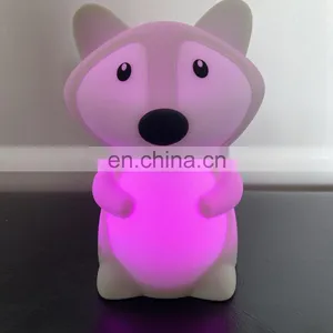 USB Rechargeable Animal Silicone Lamps LED Nursery Night Lights for Kids thumbnail-1