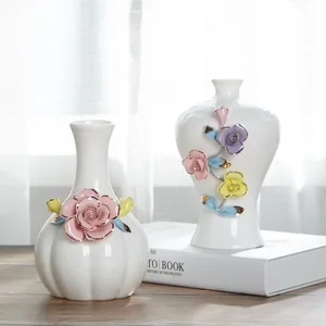Nordic Gild Hand Made Creative Fashion Large White Ceramic Flower Vase For Shopping Mall Decor thumbnail-1
